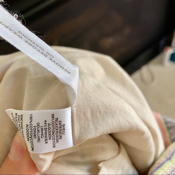 LOFT Textured Skirt Pink Tribal Pattern, Sz 8 - Picture 6 of 6